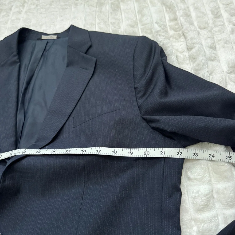 Banana Republic 44 Long Classic Fit 100% Wool Navy Blue Two Button Blazer